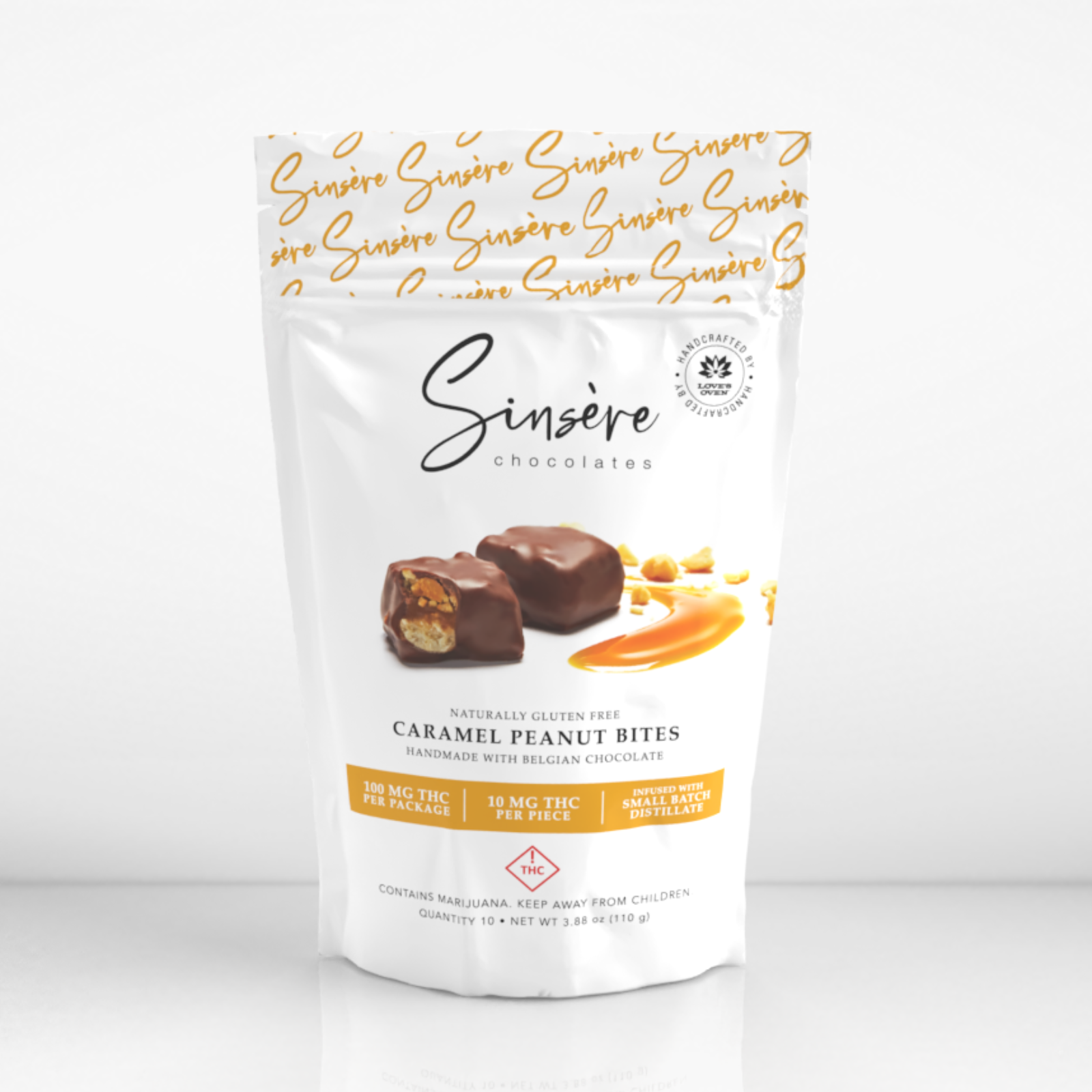 Photograph of product: Sinsere Chocolates-Caramel Peanut Bites