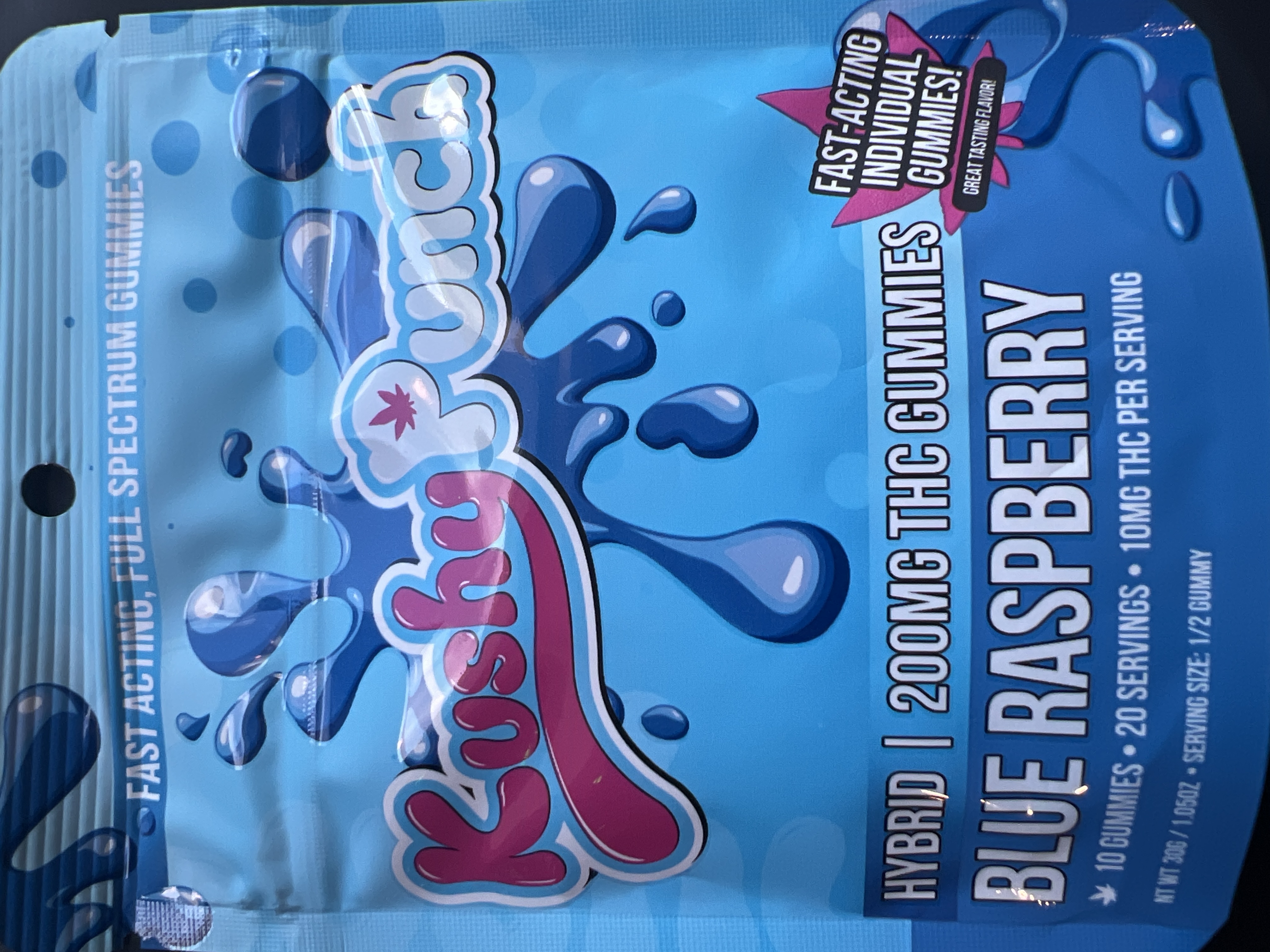 Photograph of product: Kushy Punch | Blue Raspberry | Edible 200MG