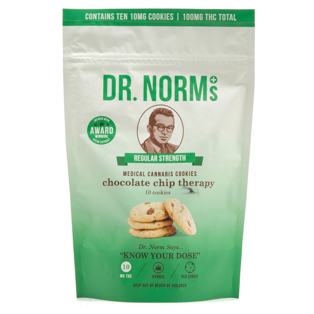 Photograph of product: Dr. Norm's Chocolate Chip (10 pack) | 10mg Cookies