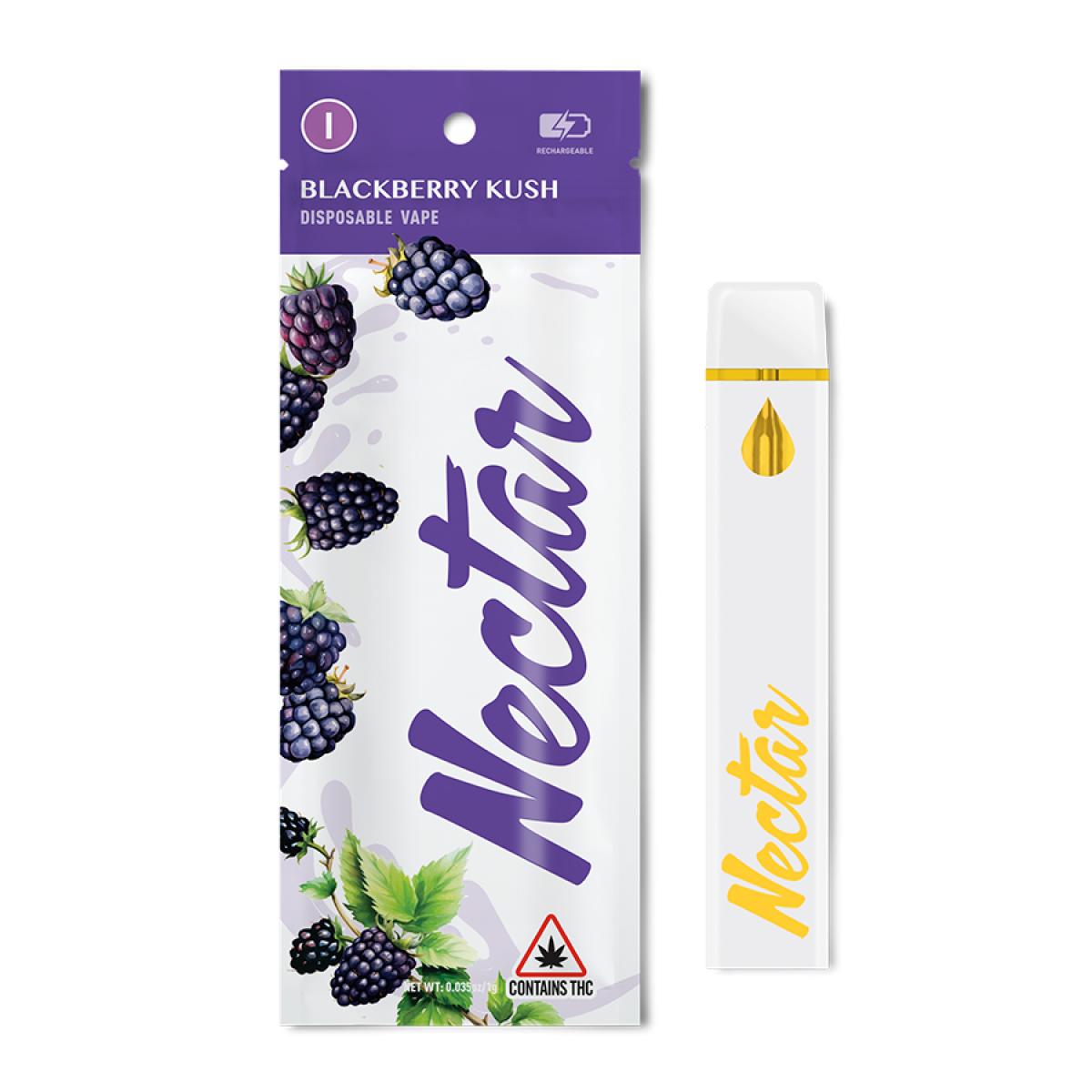 Photograph of product: Blackberry Kush - Disposable AIO 1g