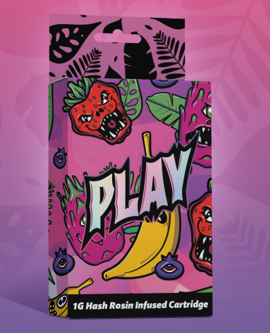 Photograph of product: PLAY Bubblegum OG au chocolat Infused Distillate Cartridge 1.0g