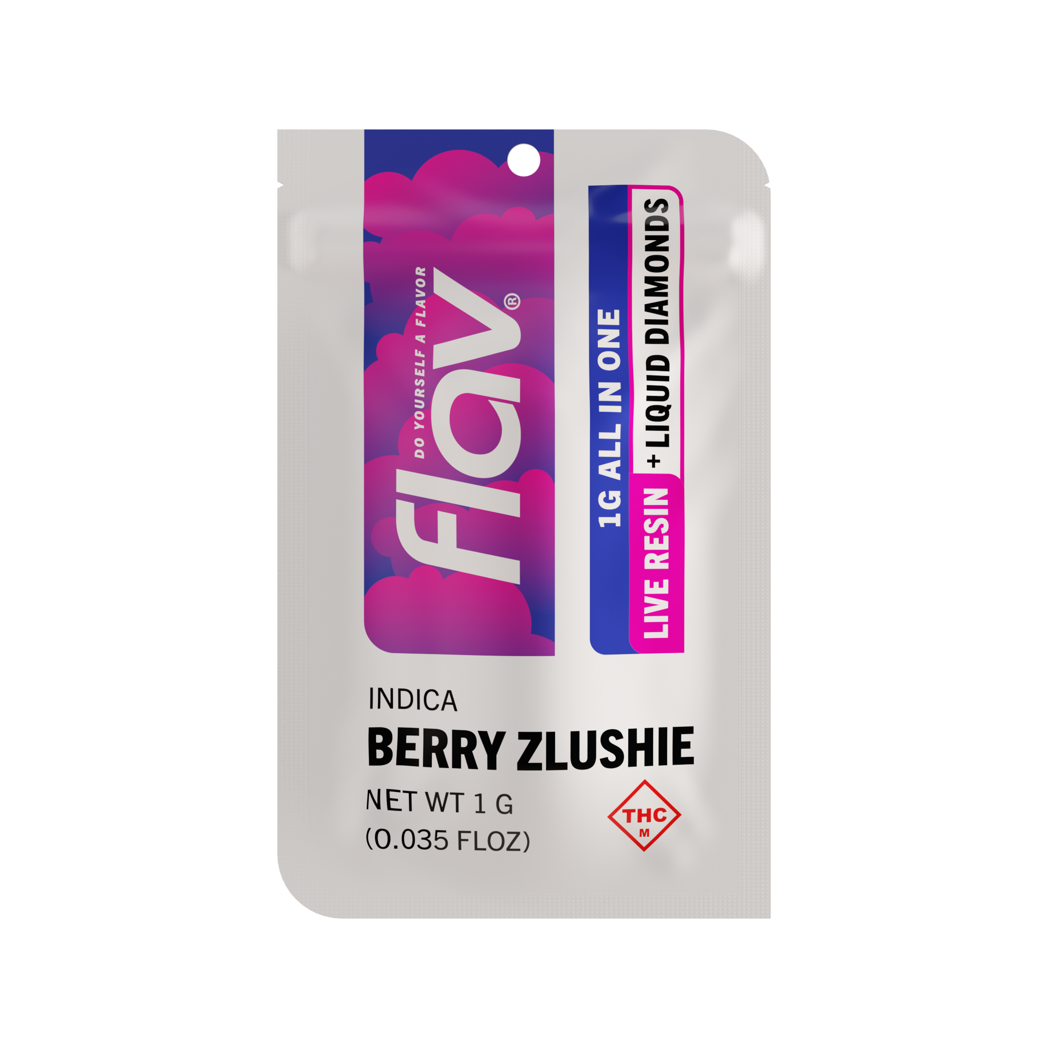 Photograph of product: Berry Zlushie - Live Resin + Liquid Diamonds - Disposable - 1.0g