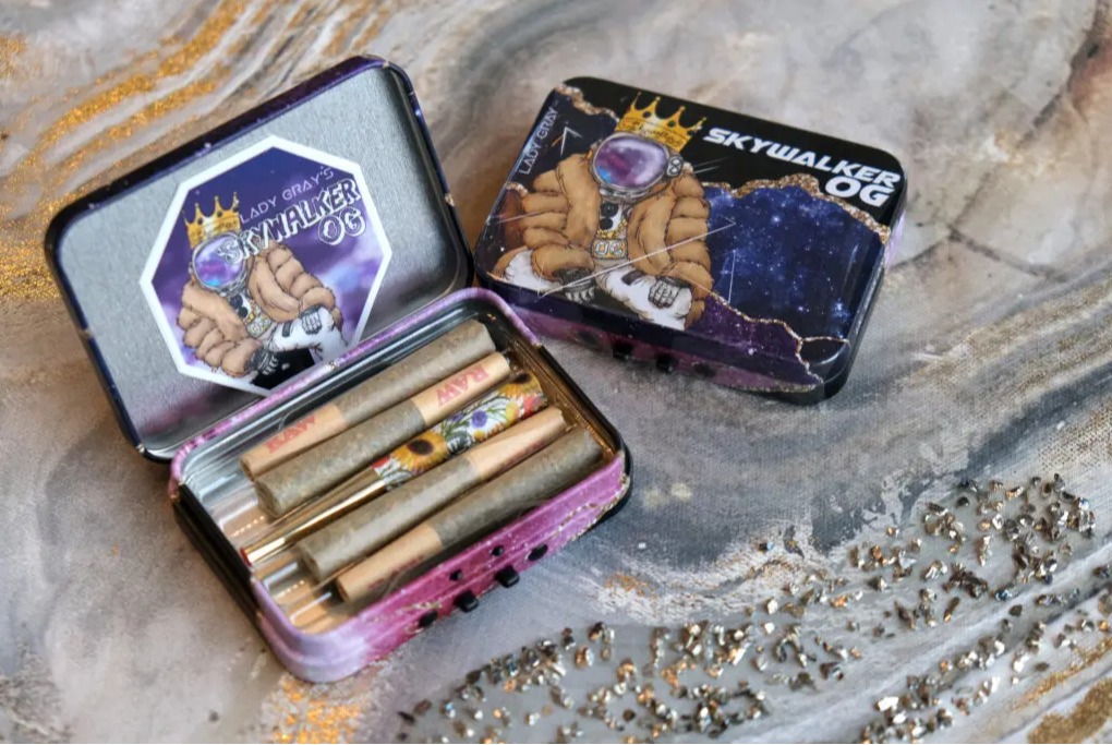 Photograph of product: Skywalker OG 5pk Preroll Tin by Lady Gray *Final Price*