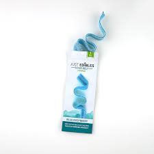 Photograph of product: Just Edibles | Sour Long Belts - Blue Raspberry 10pc 100mg