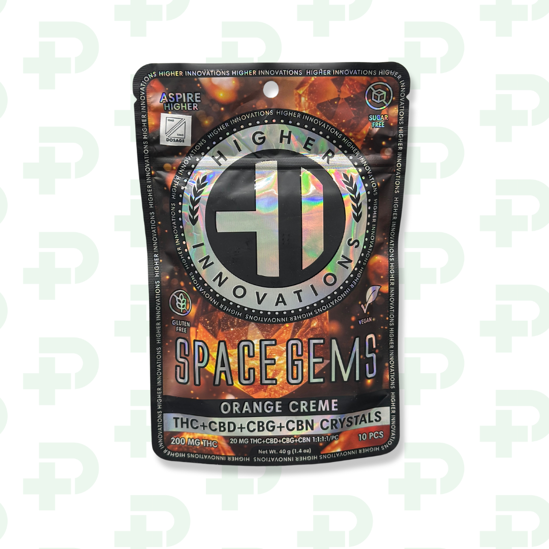 Photograph of product: Higher Innovations 200mg Space Gems - Orange Creme w CBD, CBG, CBN