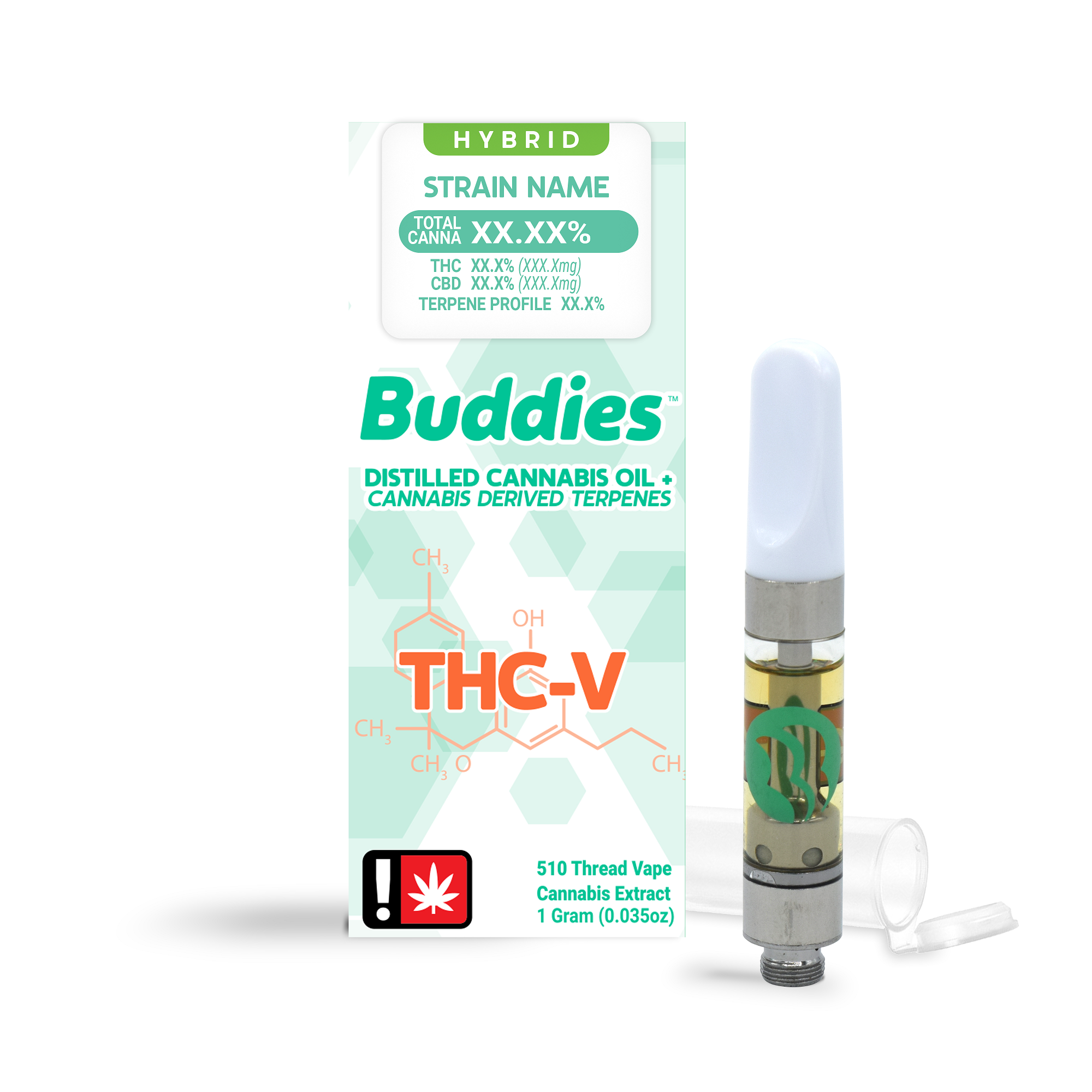 Photograph of product: Buddies - Distillate Cartridge - Durban Poison TH-ouiV