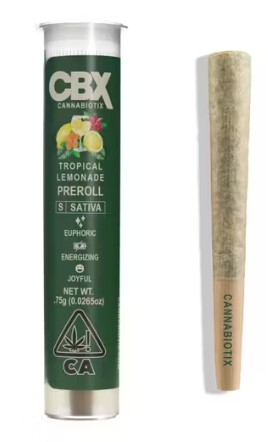 Photograph of product: CBX Tropical Lemonade Pre-Roll