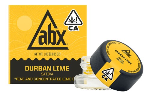 Photograph of product: ABX DURBAN LIME LIVE RESIN BADDER SATIVA 1G