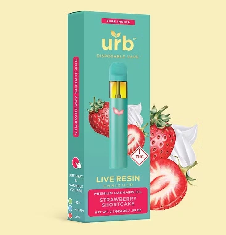 Photograph of product: Urb - 2.7g Disposable - Strawberry Shortcake