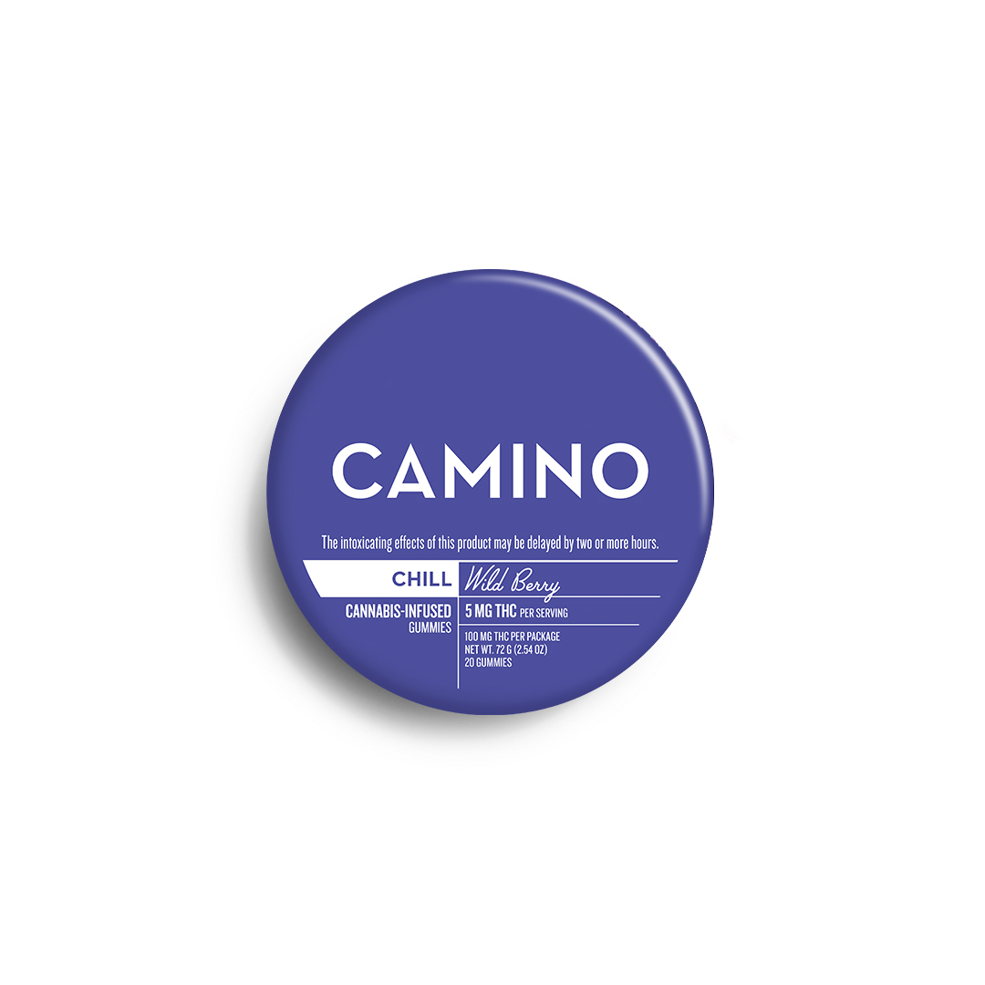 Photograph of product: Kiva | Camino Gummies | Wild Berry Chill | 20pk/100mg