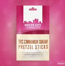 Photograph of product: Cinnamon Sugar Pretzels | 200mg x 1pk | Motor City Cannabites