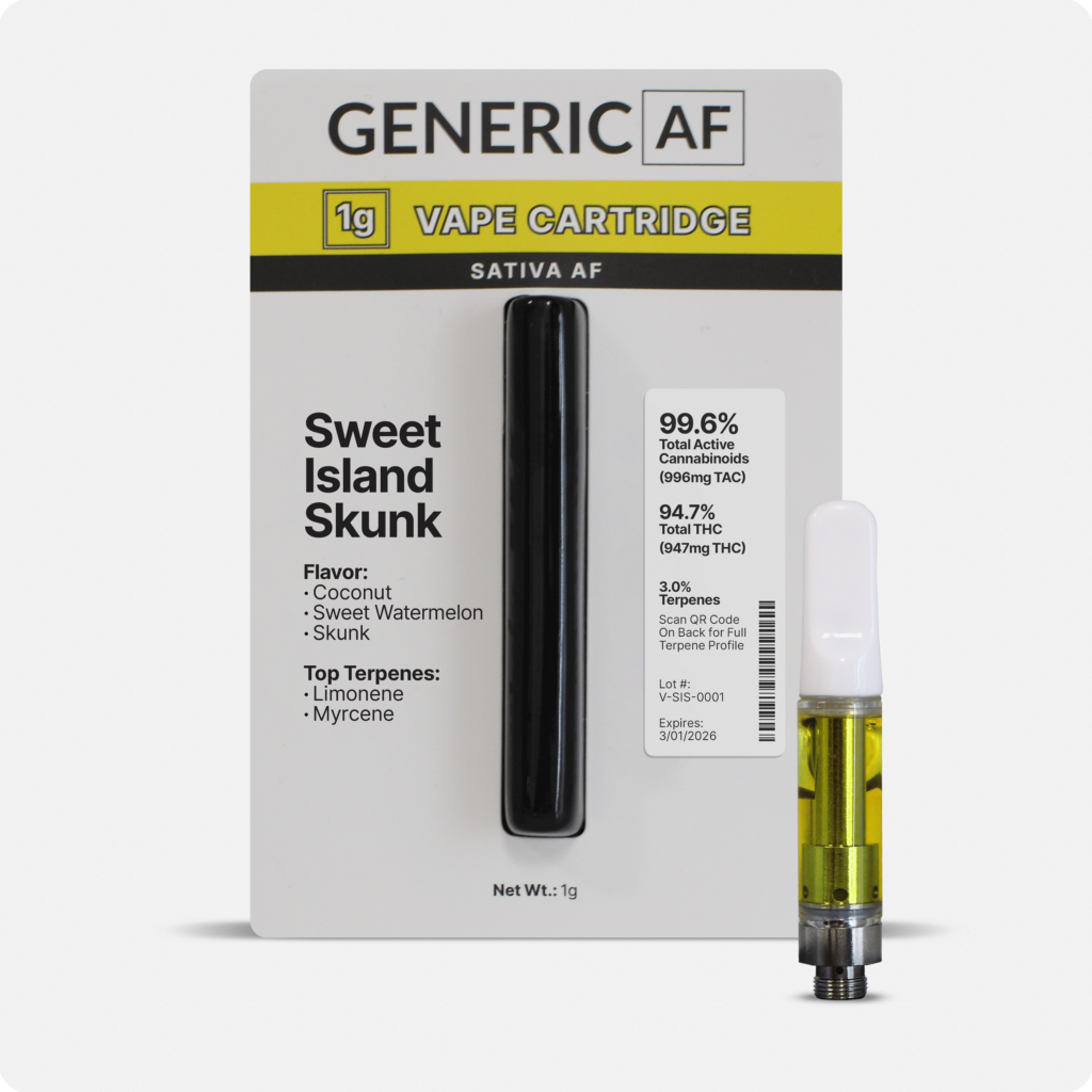 Photograph of product: Generic AF | Sweet Island Skunk | Cartridge | 1g