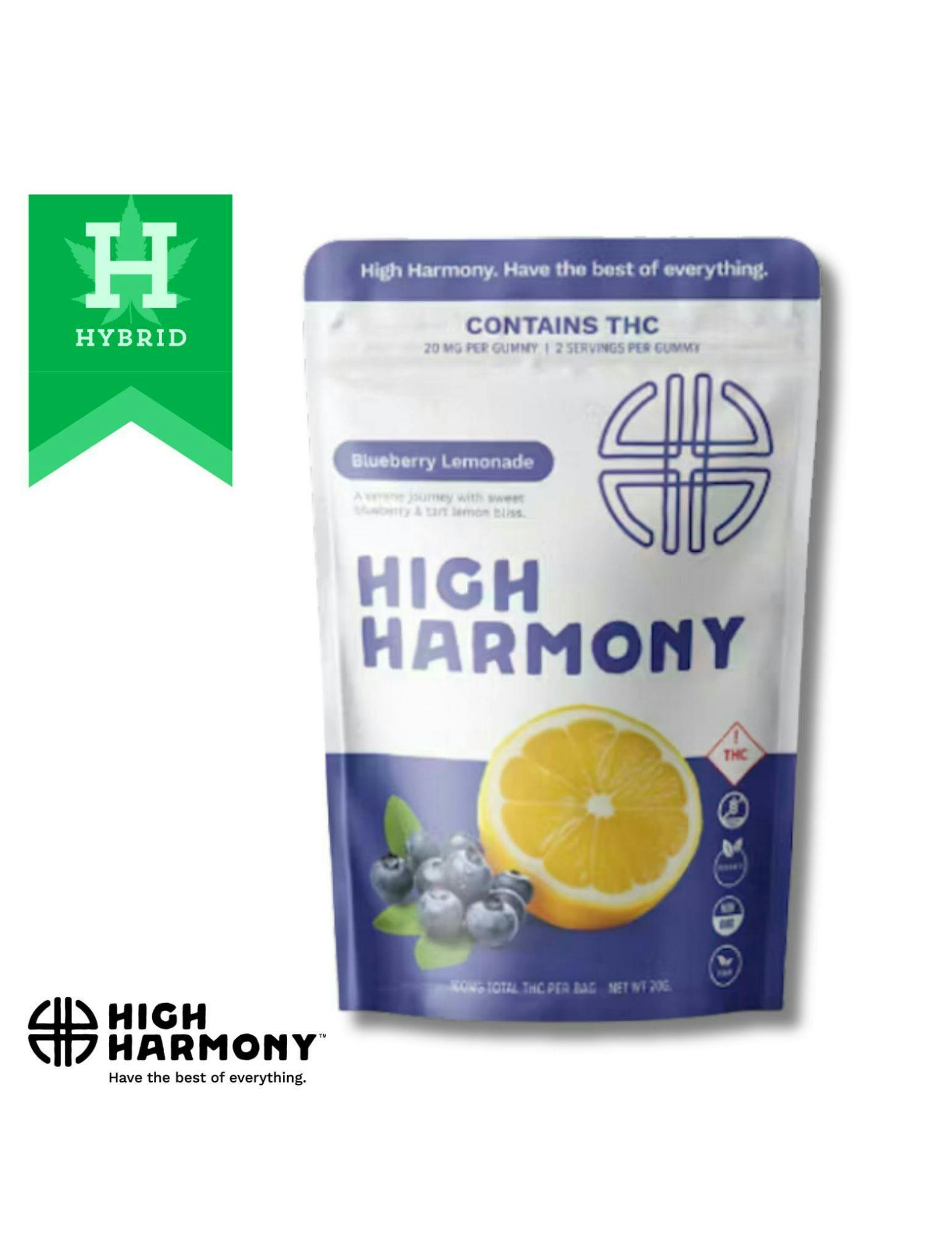 Photograph of product: High Harmony| Blueberry Lemonade| 100mg