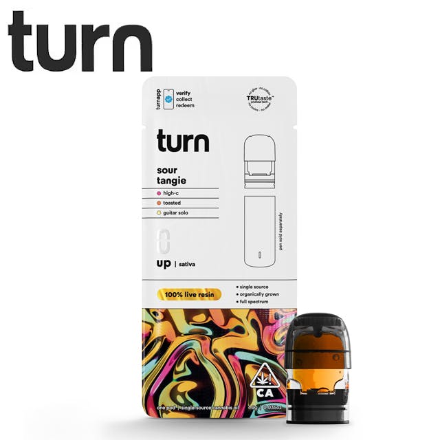 Photograph of product: Turn - Sour Tangie - Live Resin Pod - 1g - LR Pod