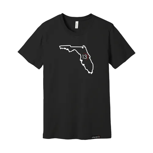 Photograph of product: Planet 13 Florida State Outline Tee Black-Medium