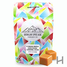 Photograph of product: High Peak // 10mg Rosin Maple Caramels