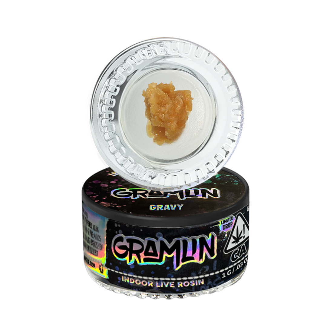 Photograph of product: GRAMLIN INDOOR LIVE ROSIN EXTRACT - GRAVY 1G