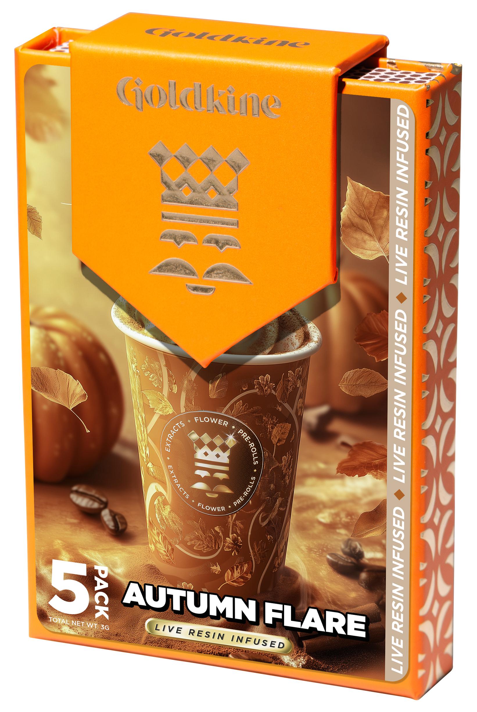 Photograph of product: Goldkine | Autumn Flare | Infused Pre-roll Pack x 5 (3g) | Oui'd