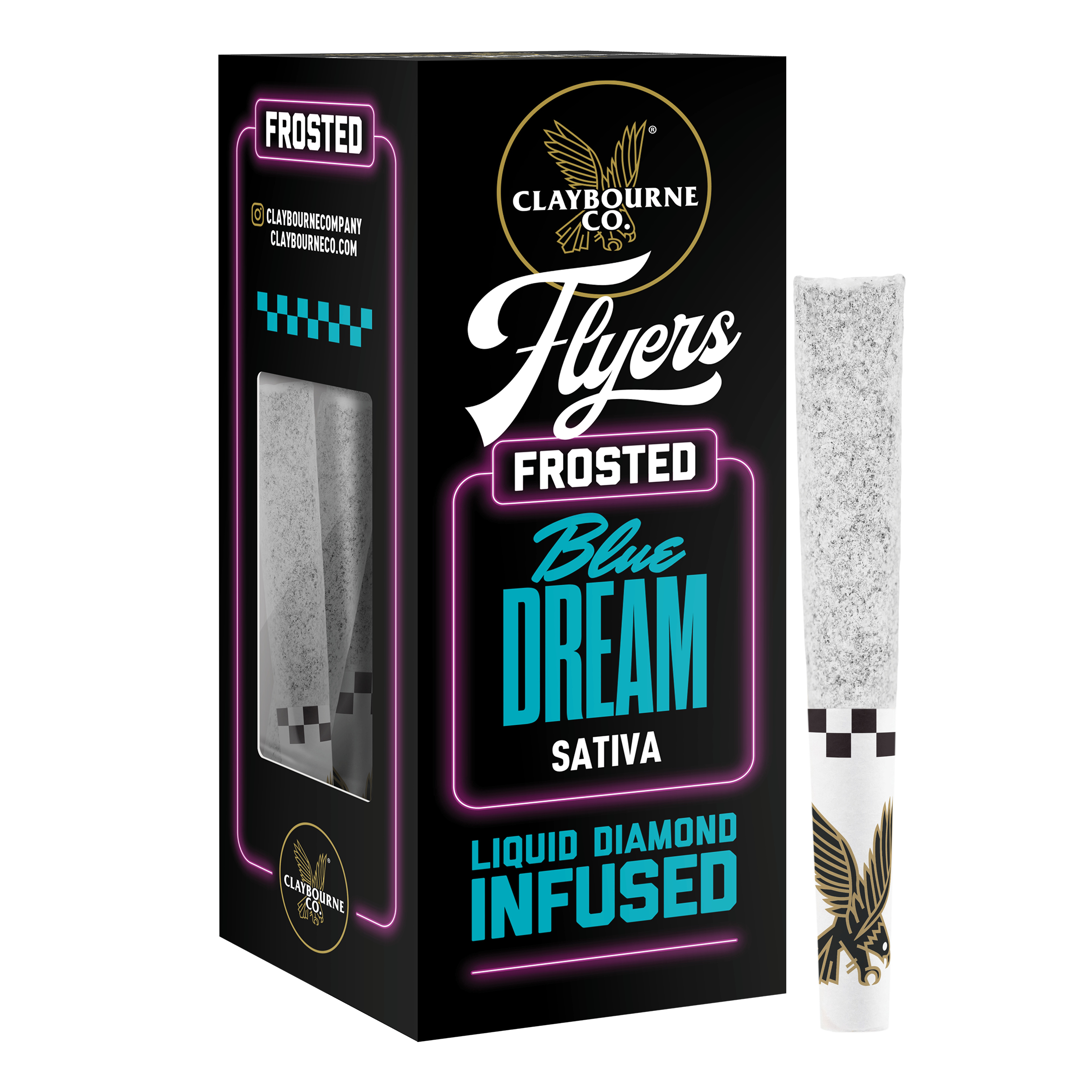 Photograph of product: Claybourne Co. Flyers Frosted Blue Dream (S) Infused Multipack 0.5g 3pk