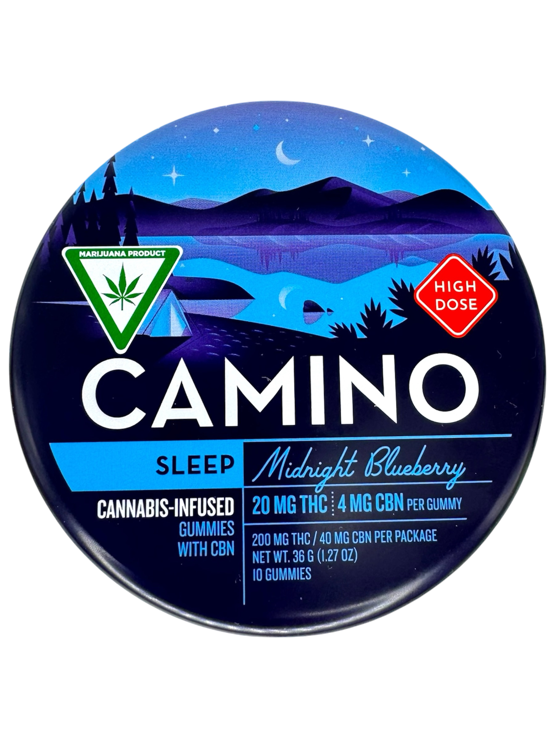 Photograph of product: 200mg 5:1 Midnight Blueberry Cbn Gummy