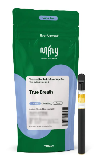 Photograph of product: MFNY | True Breath | Live Resin Disposable | 0.5g