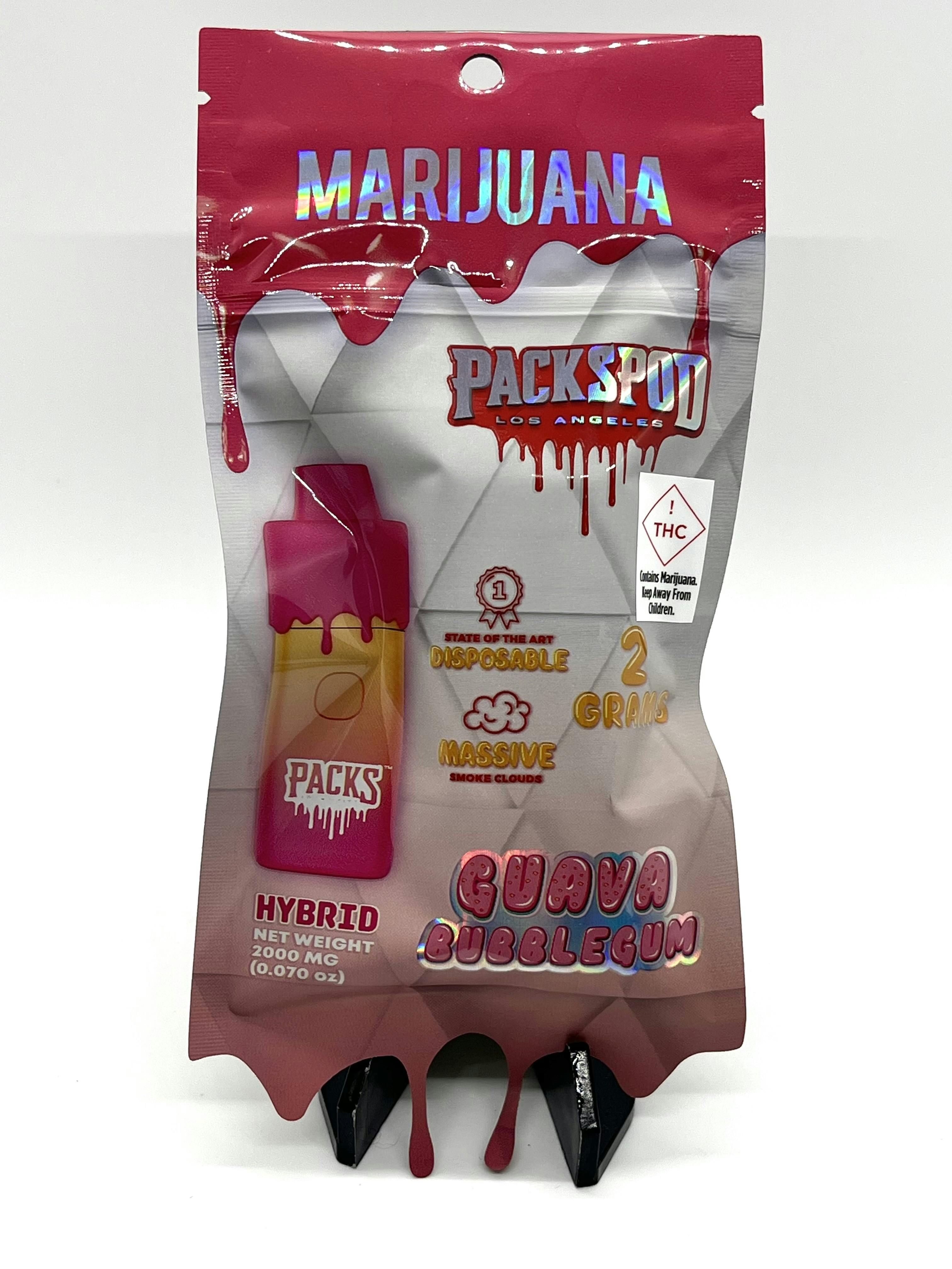 Photograph of product: PacksPod Los Angeles | 2 Gram Disposable | Guava Bubblegum