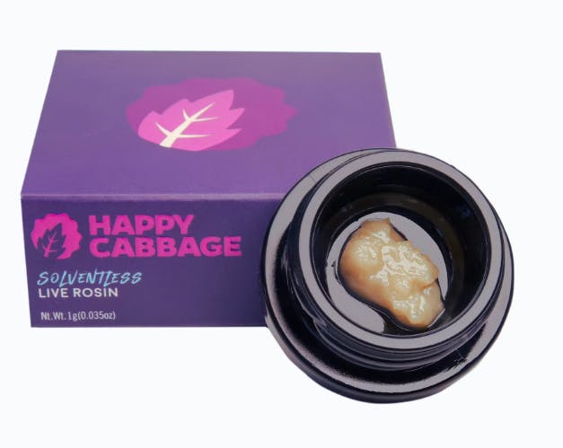 Photograph of product: HAPPY CABBAGE | CANDIED LIMES | LIVE ROSIN | 1G