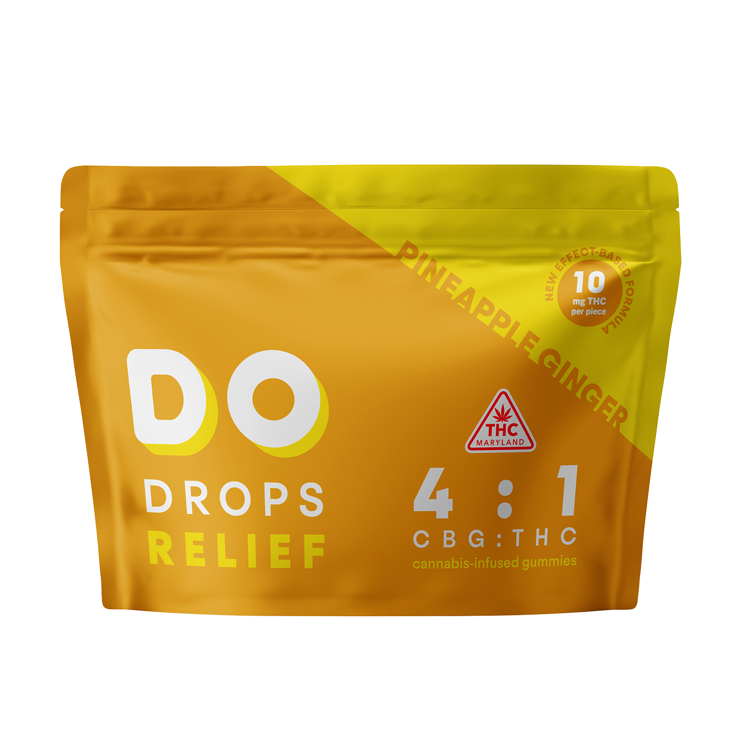 Photograph of product: Do Drops | Pineapple Ginger 1:4 TH-oui:CBG Relief Gummies 10pk I 100mg