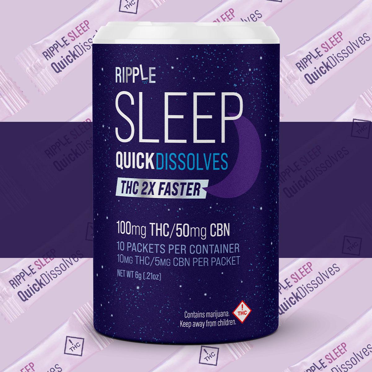 Photograph of product: Ripple - Dissolvable - Sleep (2:1) (TH-oui:CBN) 100mg