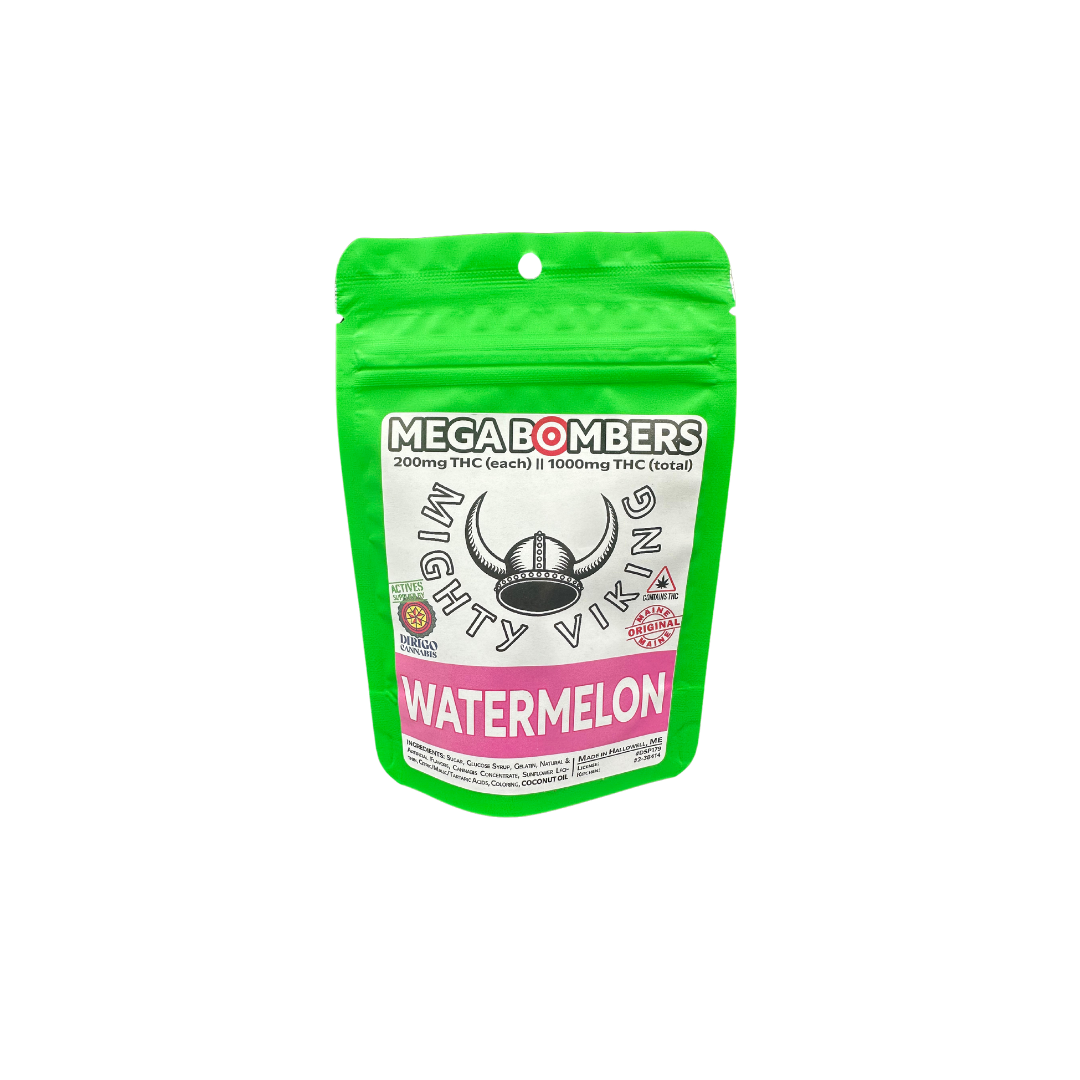 Photograph of product: 200mg Watermelon Mega Bomber Gummies TH-oui