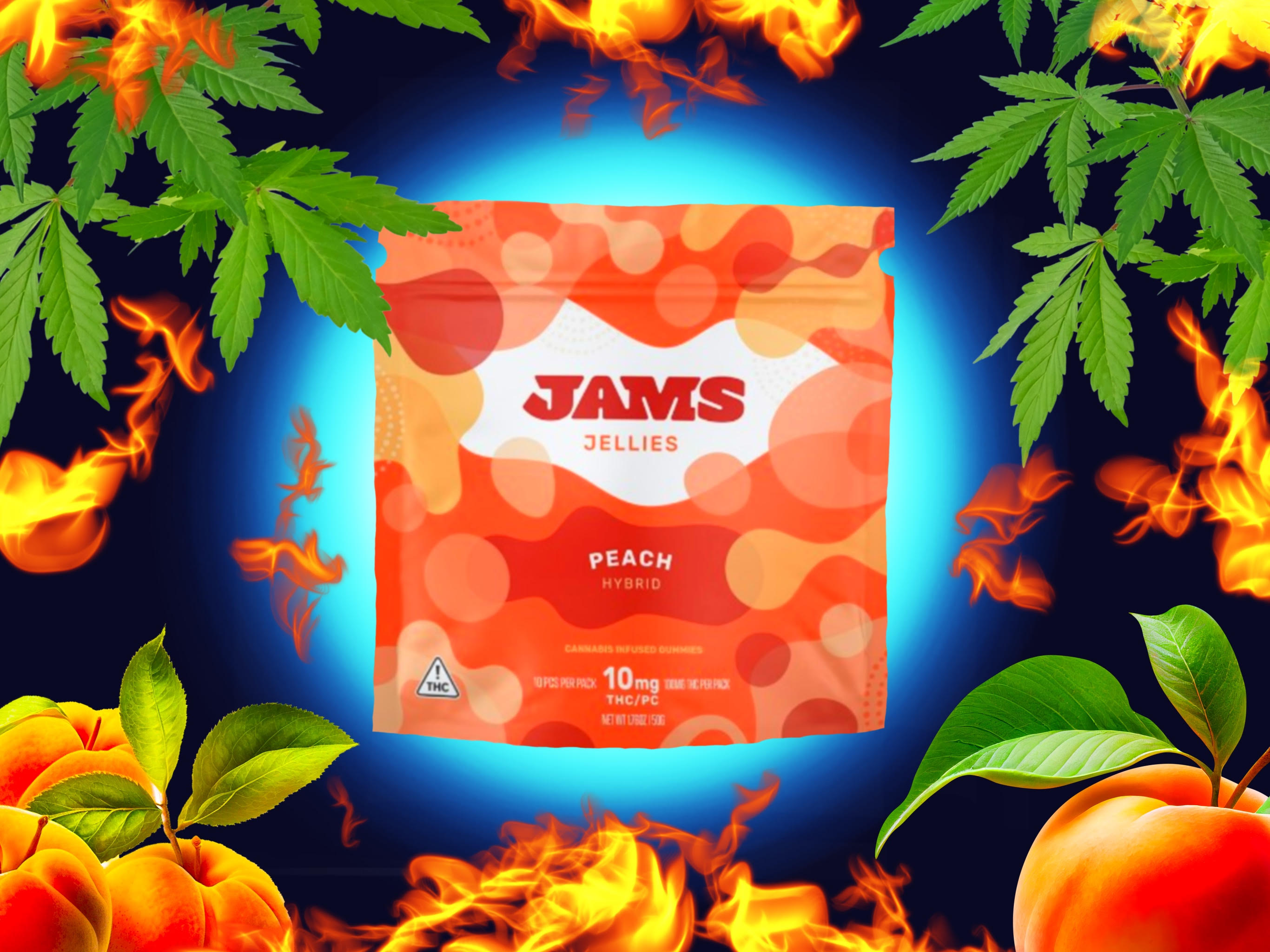 Photograph of product: Peach | 100mg/10pk