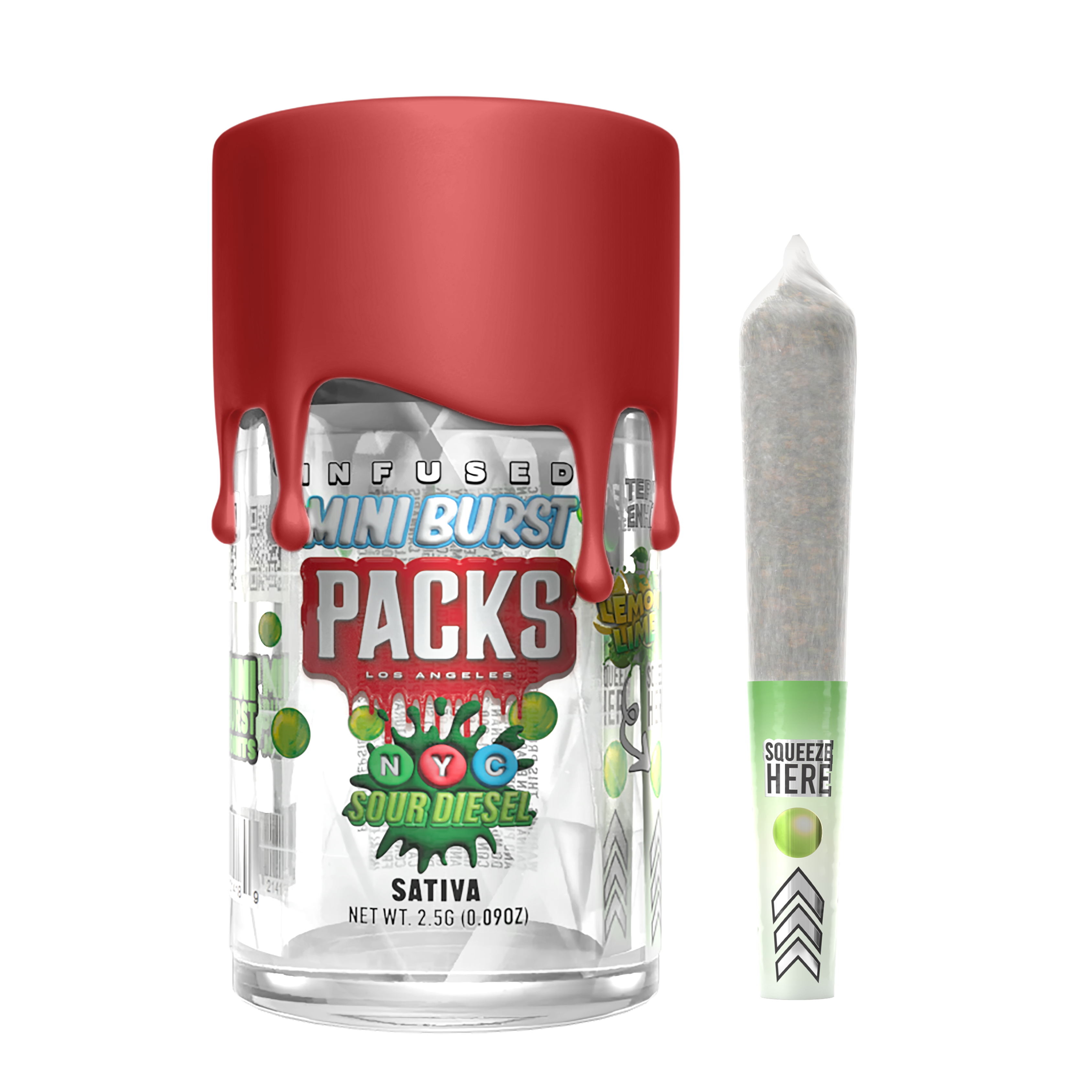 Photograph of product: Packs - Mini Bursts - 5 Pack - NYC Sour Diseal