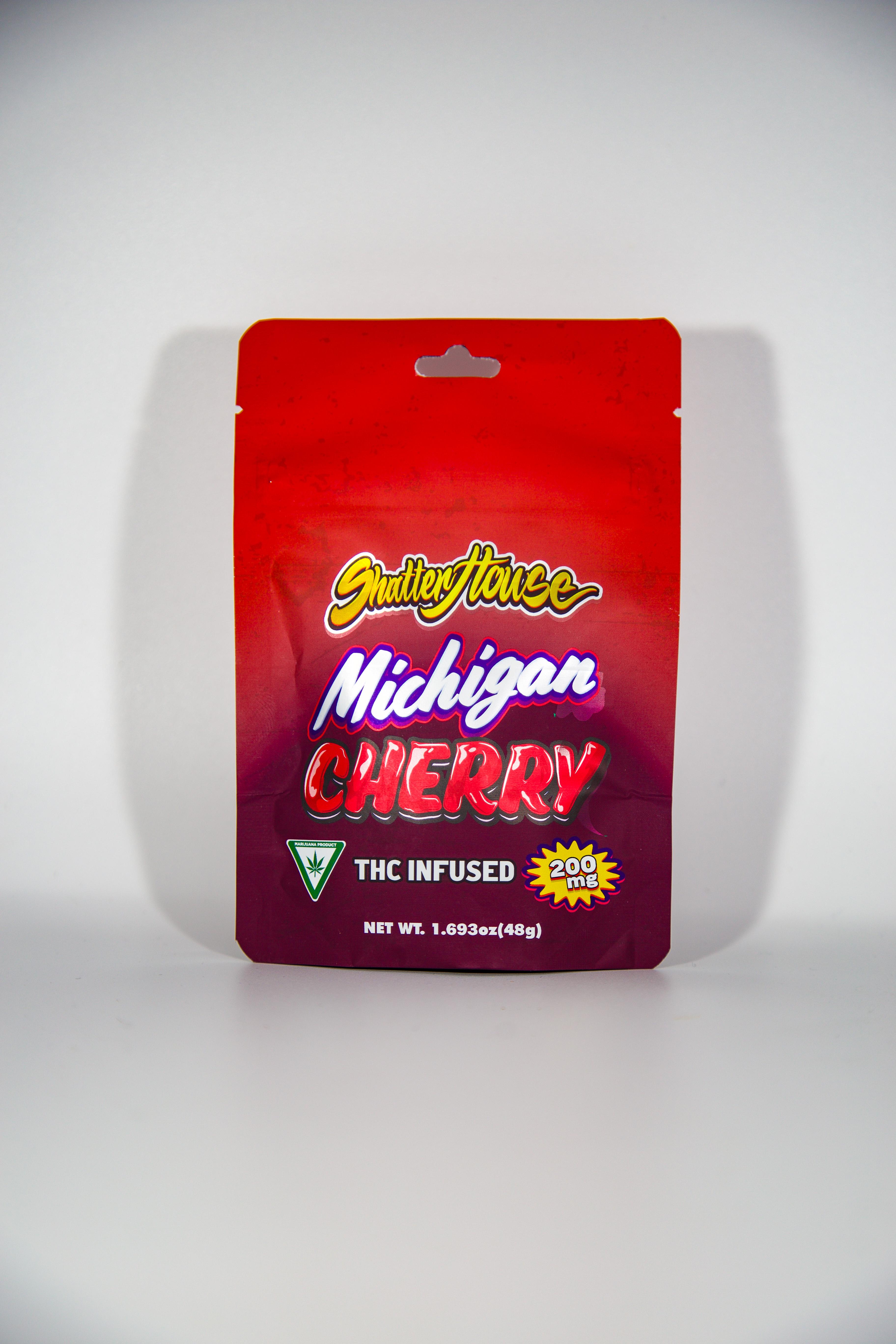 Photograph of product: Shatter House 200mg Gummies | Michigan Cherry