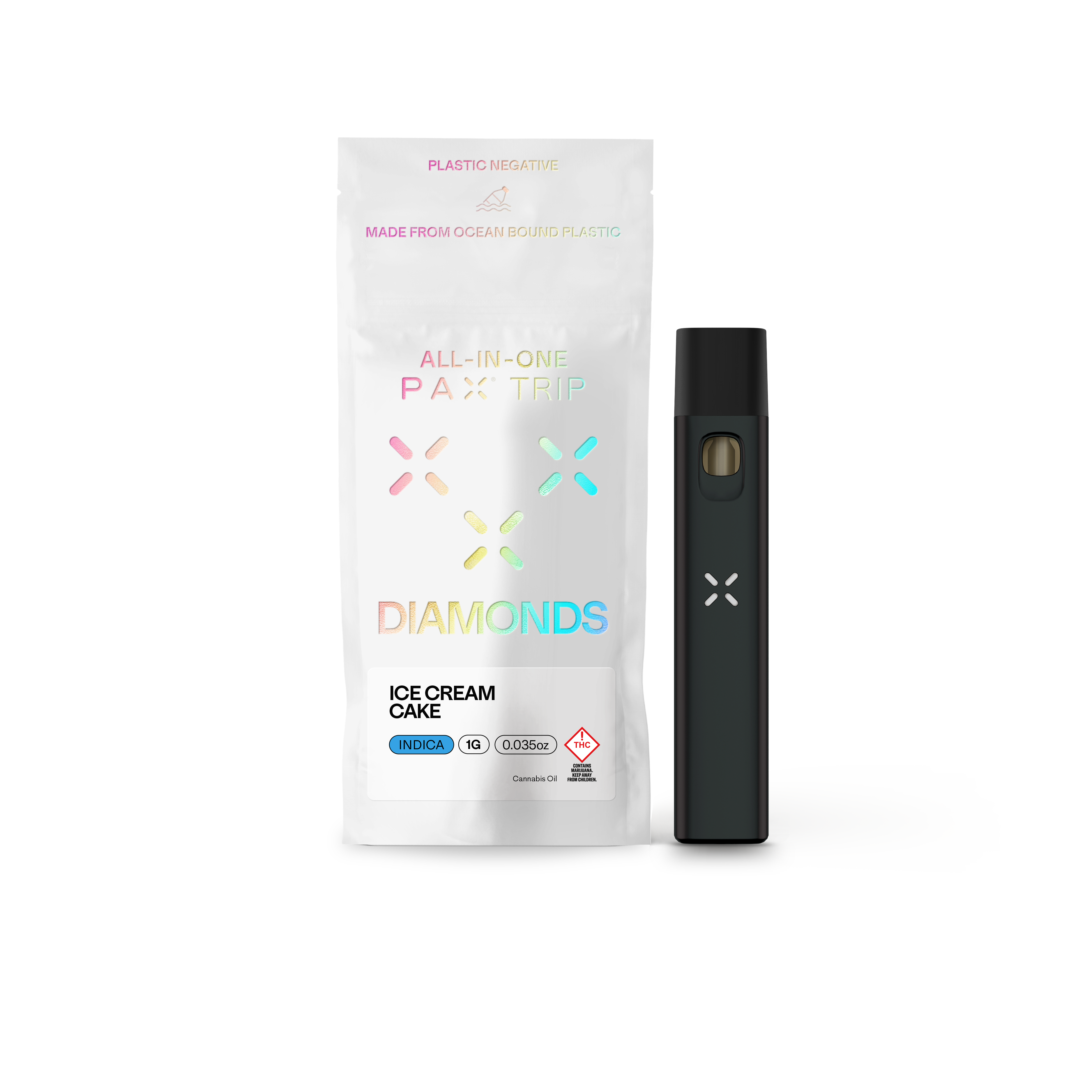Photograph of product: REC: PAX Ice Cream Cake AIO Cartridge Live Resin
