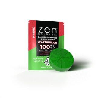 Photograph of product: Zen - Hybrid Watermelon Single Gummy 100mg [ALL TAXES INCLUDED]