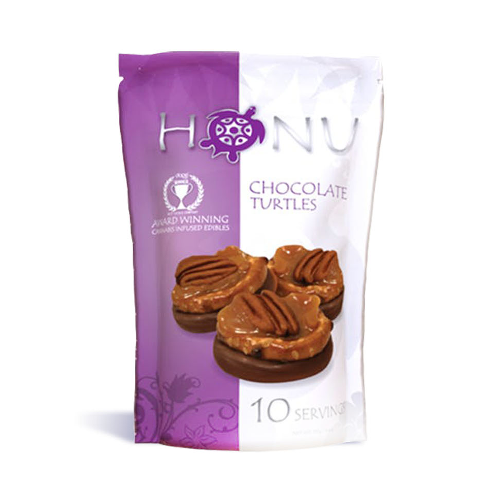 Photograph of product: Chocolate Turtles Oui'd 10-pack | 100mg