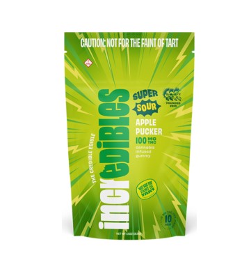 Photograph of product: Gummies | Incredibles | Super Sour Apple Pucker [10pk]
