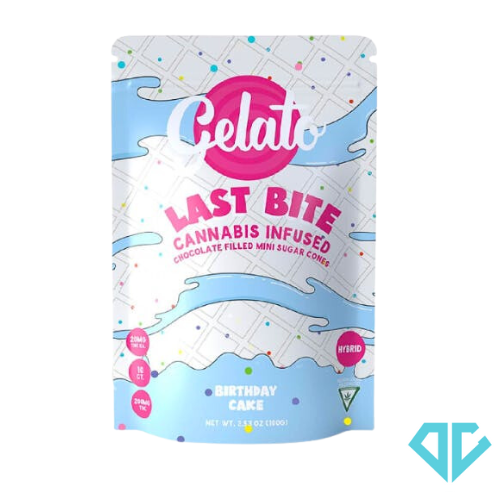 Photograph of product: Gelato Last Bite Birthday Cake Infused Sugar Cone 200mg