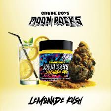 Photograph of product: Infused Flower - Crude Boys - Moon Rocks - Lemonade Kush - (Hybrid) - 46.96% TH-oui
