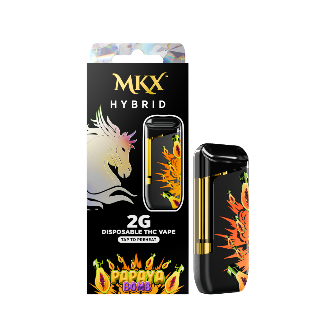 Photograph of product: MKX | PAPAYA BOMB | HYBRID | DISPOSABLE VAPE | 2G | REC