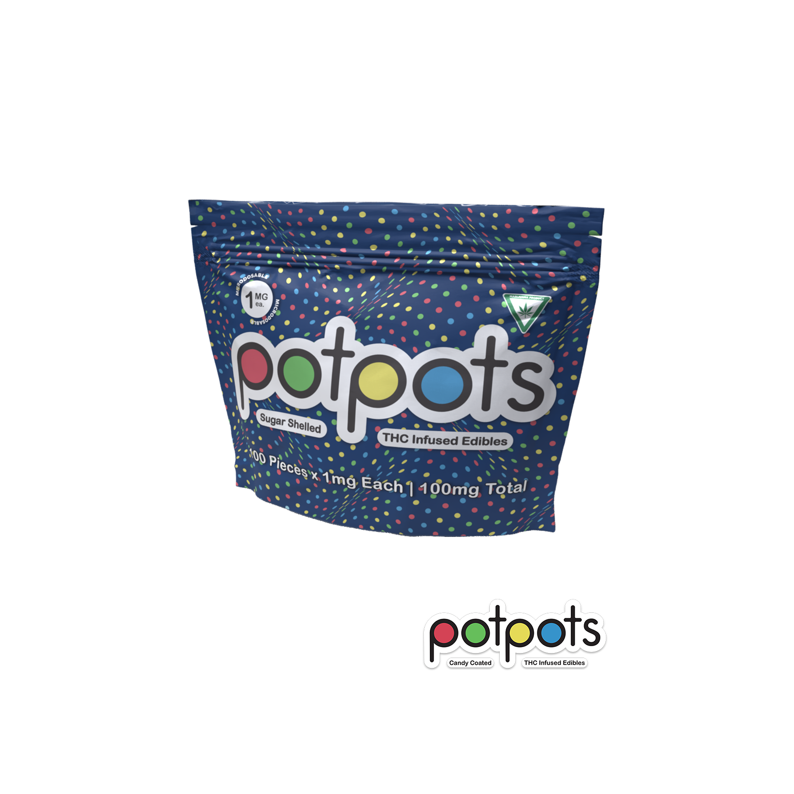 Photograph of product: PotPots - Dark Chocolate - 100mg