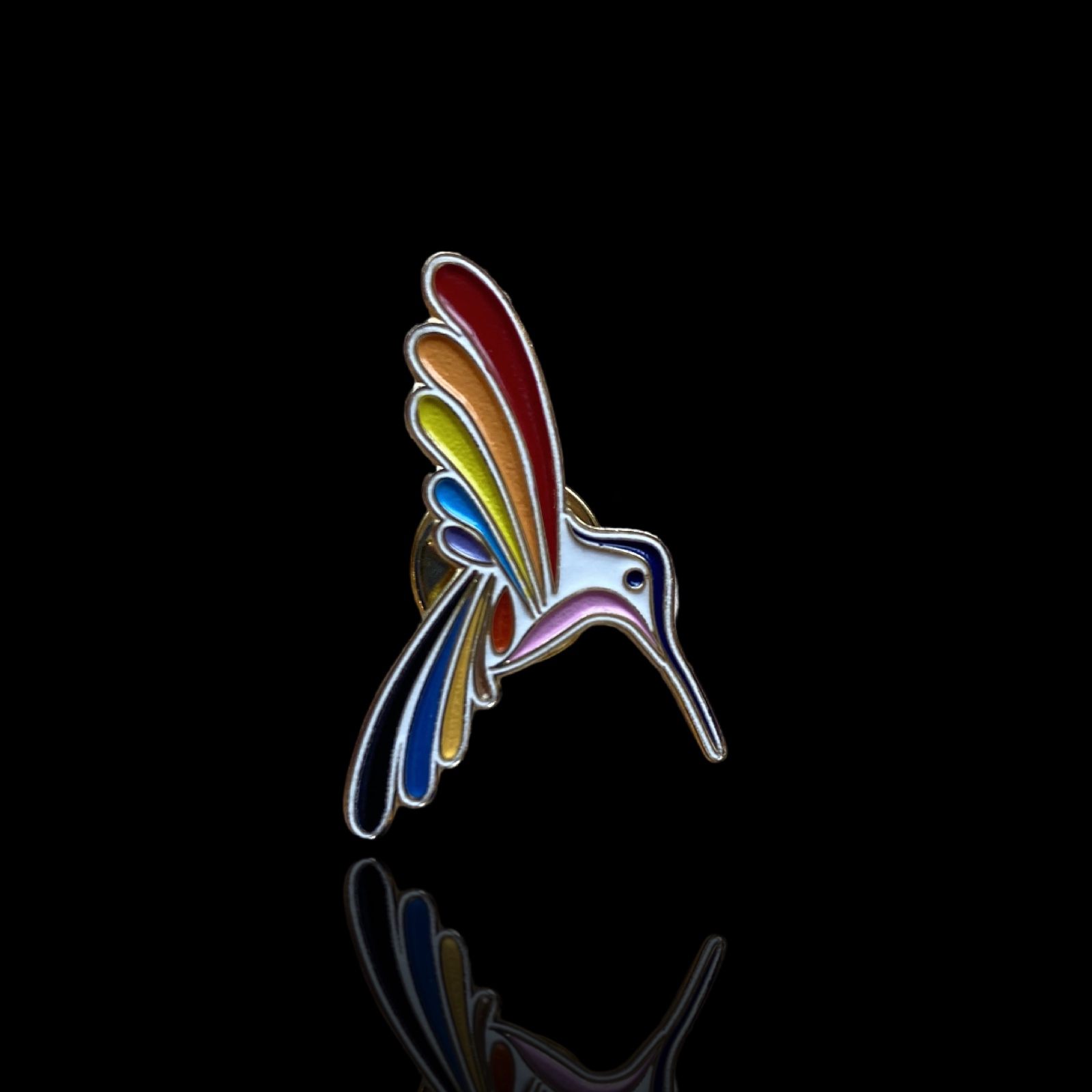 Photograph of product: Hummingbird Pride Pin