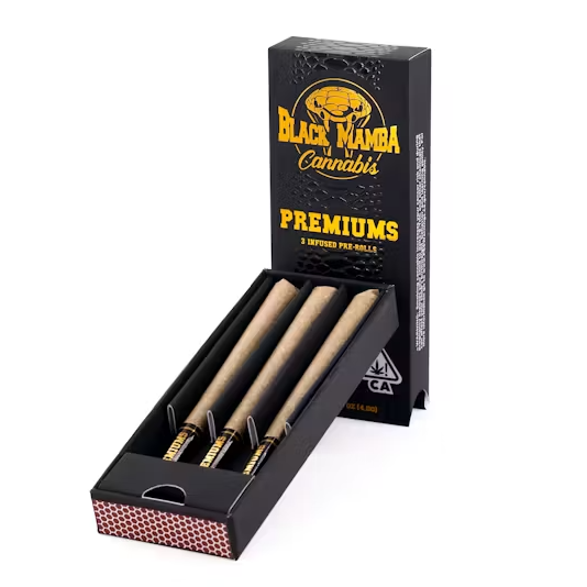 Photograph of product: Black Mamba Lemon Cherry Gelato Infused Preroll Multi Pack (H) 4.5g