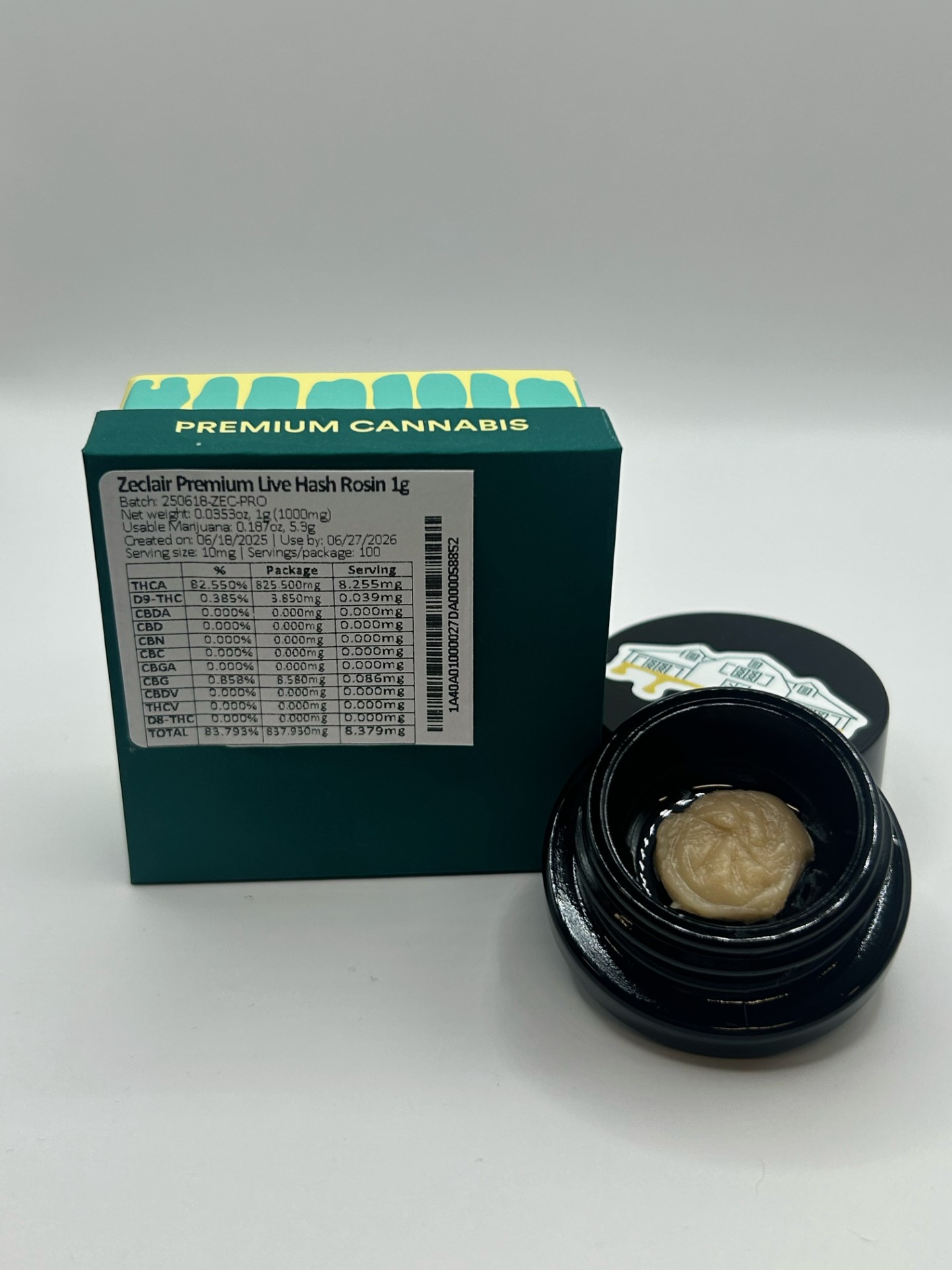 Photograph of product: Bountiful Farms | Zeclair Premium Live au chocolat Rosin | 1g