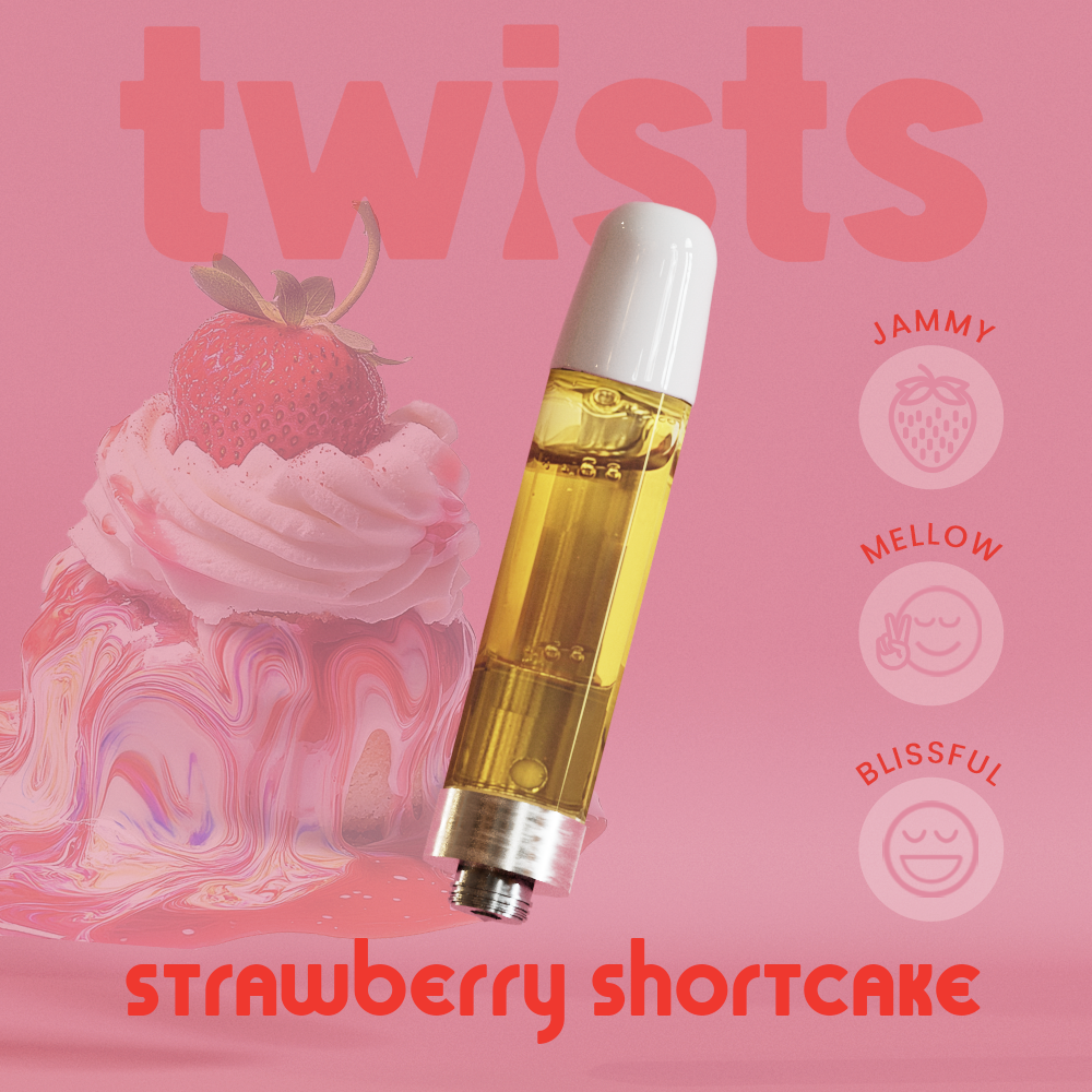 Photograph of product: Oil Twist - Strawberry Shortcake - Cartridge - 1000 mg