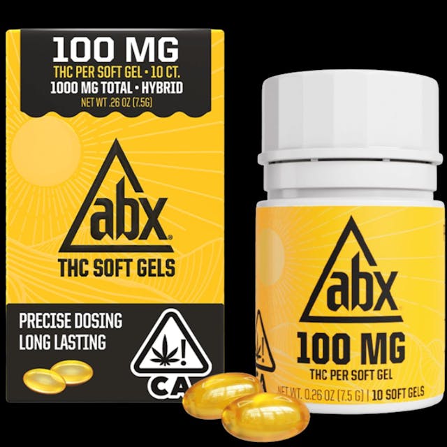 Photograph of product: ABX 100mg 10ct. Soft Gels - 