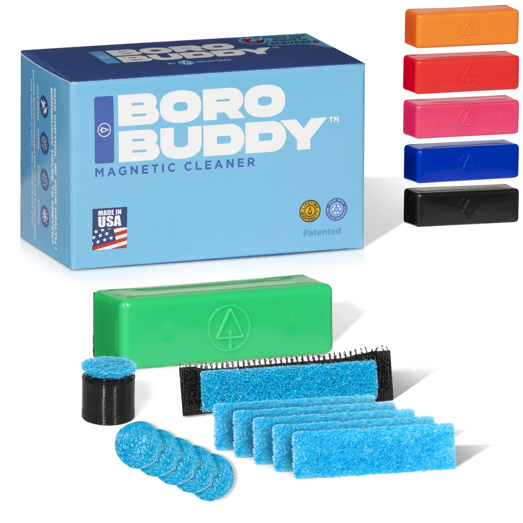 Photograph of product: SnowTree BoroBuddy Magnetic Glass Cleaner Kit