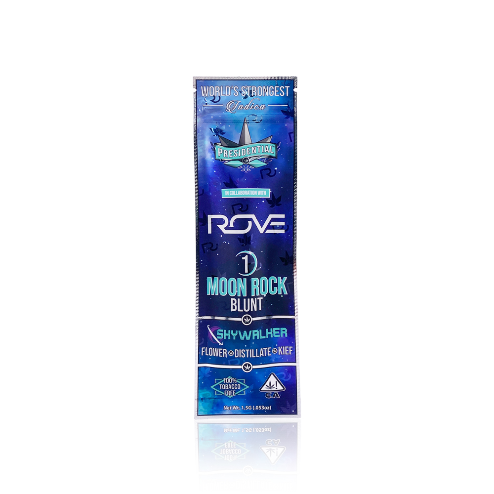 Photograph of product: PRESIDENTIAL X ROVE - Infused Preroll - Skywalker - Moon Rock Blunt - 1.5G