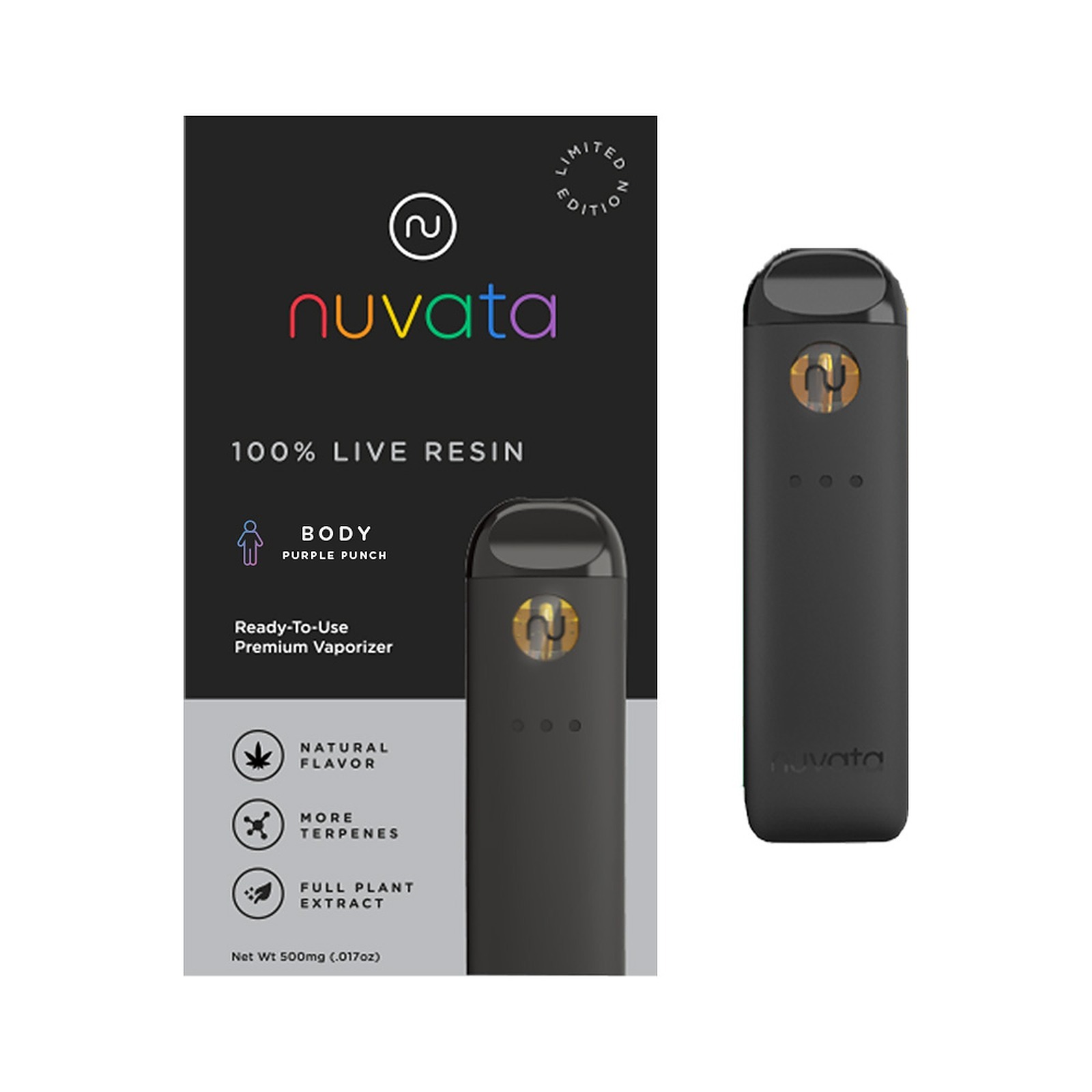 Photograph of product: Body - Taurus | 0.5g | Live Resin Disposable Vape | Nuvata