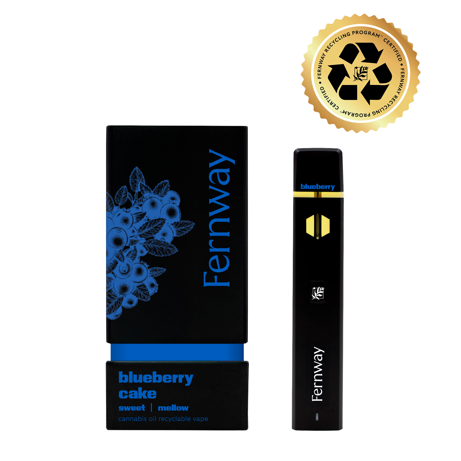 Photograph of product: Fernway Blueberry Cake 2G Disposable